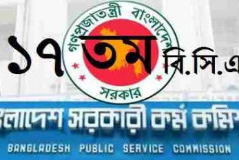 ১৭ তম বিসিএস প্রি‌লি‌মিনারী (নৈব্যত্তিক) পরীক্ষার প্রশ্ন ও সমাধান -১৯৯৬